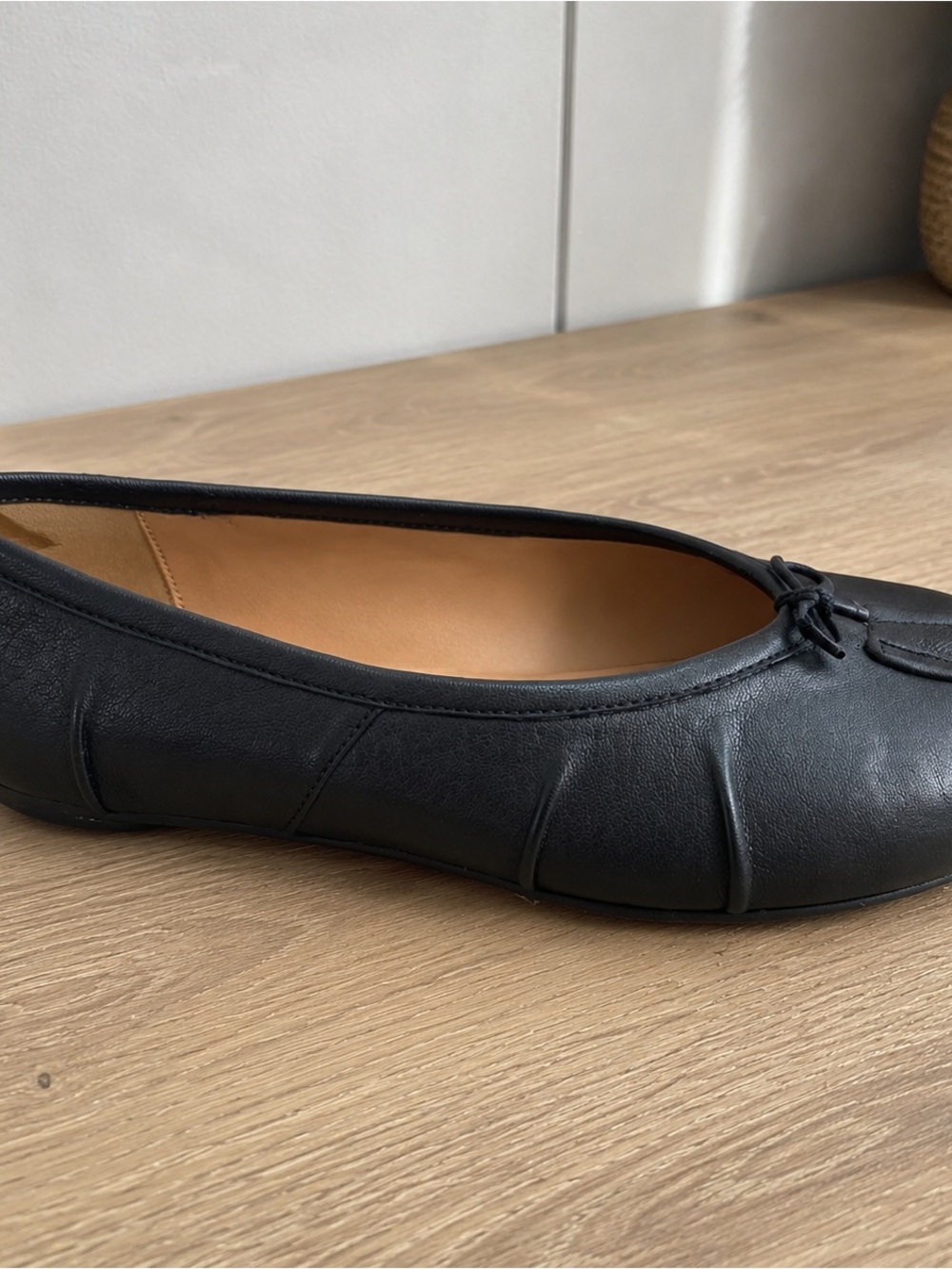 Maison Martin Margiela Black Tabi Leather Ballet Flats - Picture 4 of 4